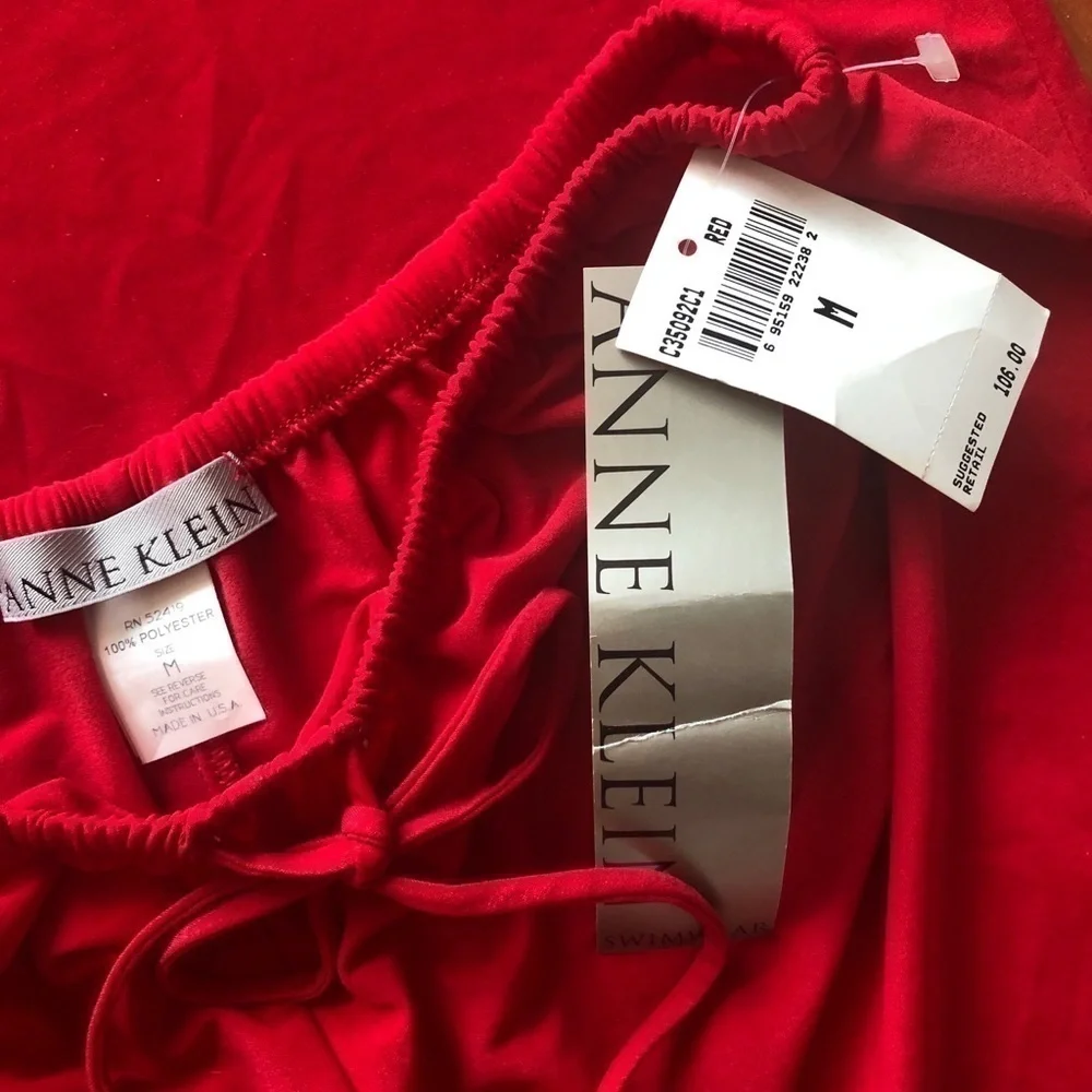 NWT Anne Klein Red Beach Coverup pants